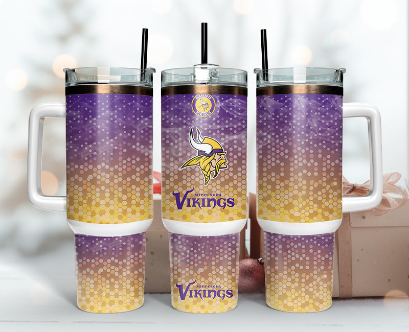 Minnesota Vikings Tumbler 40oz Png, 40oz Tumler Png 21