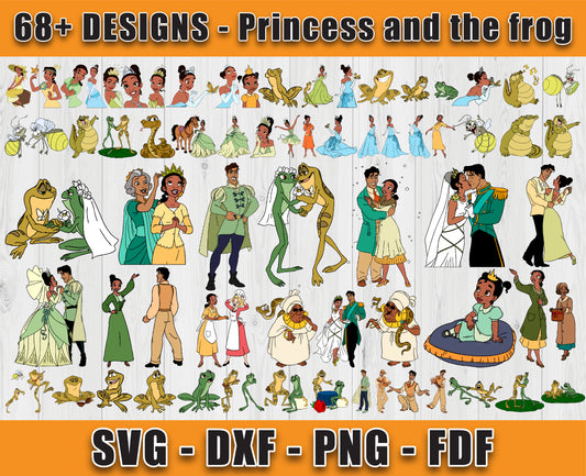 68 Designs Princess and the Frog Svg Bundle, Bundle Cartoon Svg 21