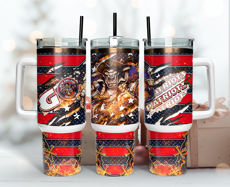 New England Patriots Tumbler 40oz Png,  40oz Tumbler Skinny  22