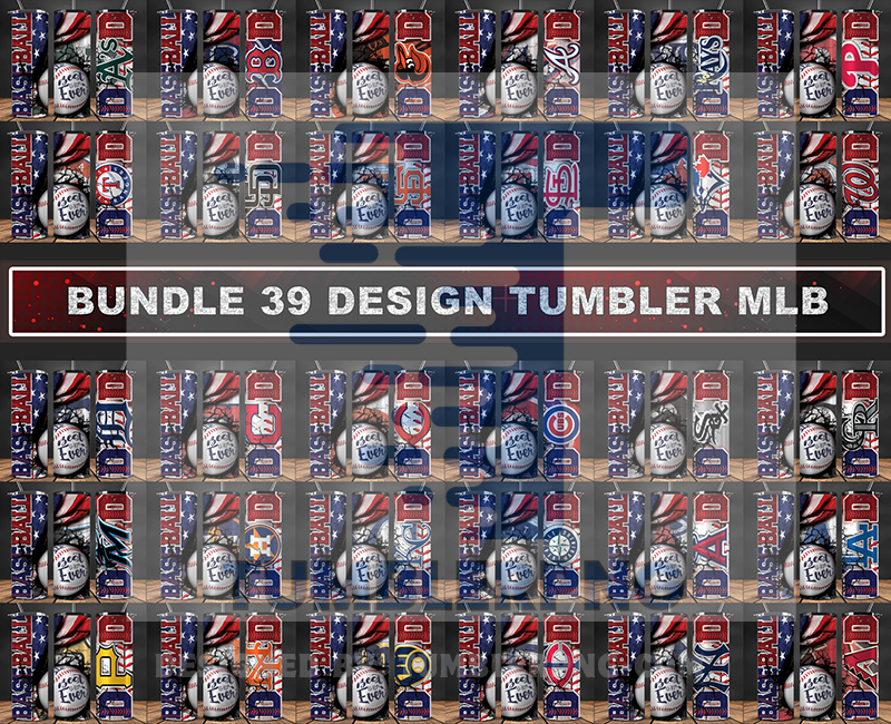 Bundle MLB  Logo Tumbler Wrap, Bundle Sport Tumbler 22