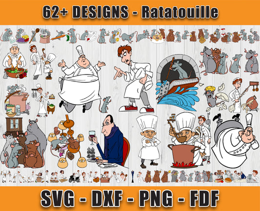 62 Designs Ratatouille Svg Bundle, Bundle Cartoon Svg 22