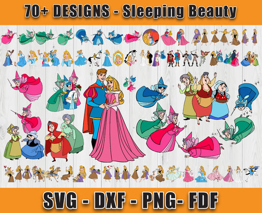 70 Designs Sleeping Beauty Svg Bundle, Bundle Cartoon Svg 23
