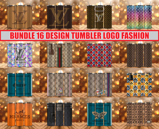Bundle Logo Fashion Luxury Tumbler Wrap, Full Tumbler Wrap, Tumblers Designs Skinny Straight & Tapered Png 23