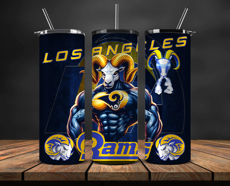 Los Angeles Rams Tumbler, Rams Logo, Mascot Football Png 24