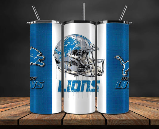 Detroit Lions Tumbler Wrap, NFL Logo Tumbler Png, NFL Design Png-24