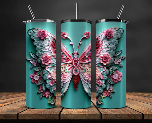 3D Flowers Tumbler Wrap, 3D Floral Sublimation Tumbler Design , 3D Tumbler Wrap,Instant Digital Download PNG 24