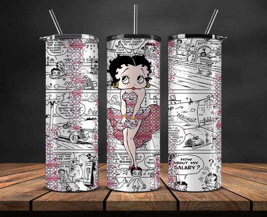 Betty Boop Skinny Tumbler Wrap, Betty Boop Tumbler Wrap ,Betty Boop Design 24
