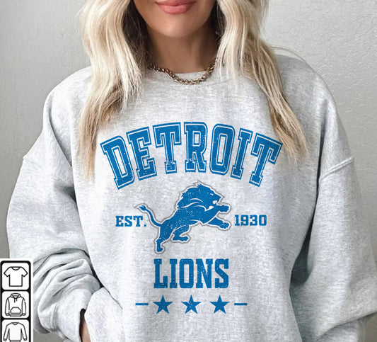 Detroit Lions Football Sweatshirt png ,  T-Shirt Png, NFL T-Shirt Design 257