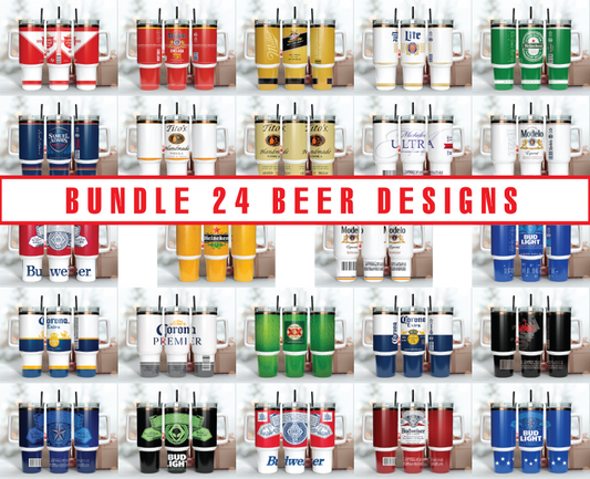 24 Designs Beer Tumbler Wrap 40oz , 40oz Tumbler Sublimation Png , Tumbler Wrap 25