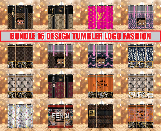 Bundle Logo Fashion Luxury Tumbler Wrap, Full Tumbler Wrap, Tumblers Designs Skinny Straight & Tapered Png 26
