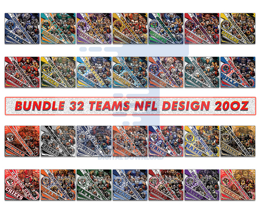Bundle Logo Team NFL Tumbler Wrap, Bundle Sport Tumbler 26