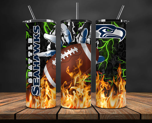 Seattle Seahawks  Tumbler Wrap, Fire Hand Tumbler Wrap DS 27