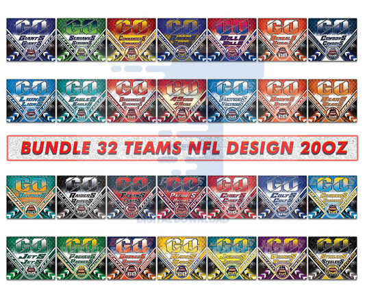 Bundle Logo Team NFL Tumbler Wrap, Bundle Sport Tumbler 27