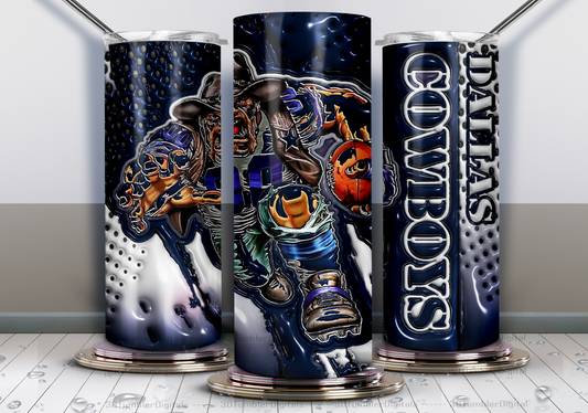 Cowboys Tumbler Wrap , 3D Nfl Tumbler Wrap, Nfl Mascot Tumbler  28