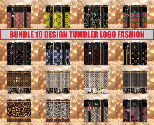 Bundle Logo Fashion Luxury Tumbler Wrap, Full Tumbler Wrap, Tumblers Designs Skinny Straight & Tapered Png 28