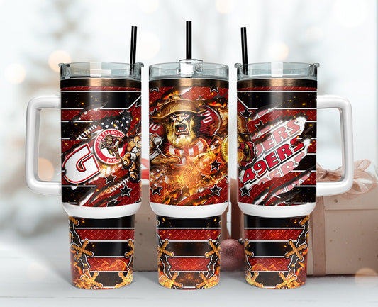 San Francisco 49ers Tumbler 40oz Png,  40oz Tumbler Skinny  28