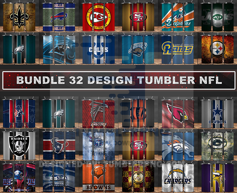 Bundle Logo Team NFL Tumbler Wrap, Bundle Sport Tumbler 28