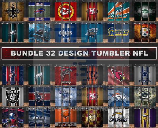 Bundle Logo Team NFL Tumbler Wrap, Bundle Sport Tumbler 28