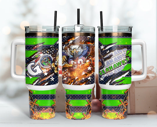 Seattle Seahawks Tumbler 40oz Png,  40oz Tumbler Skinny  29