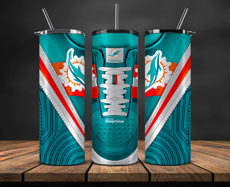 Miami Dolphins Tumbler Wrap, NFL Sneaker Tumbler Wrap  02