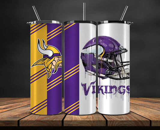 Minnesota Vikings Tumbler Wrap, NFL Logo Tumbler Png, NFL Design Png-02