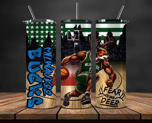Milwaukee Tumbler Wrap, Basketball Design,NBA Teams,NBA Sports,Nba Tumbler Wrap,NBA DS-30
