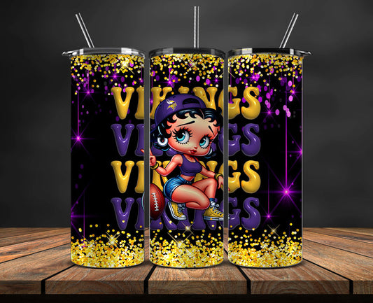 Minnesota Vikings Tumbler Wraps, NFL Tumbler Wrap By AI, AI Tumbler Wrap 31