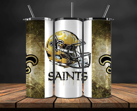 New Orleans Saints Tumbler Wrap, NFL Logo Tumbler Png, NFL Design Png-32