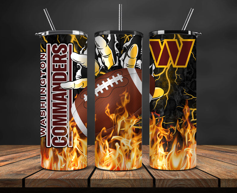 Washington Commanders  Tumbler Wrap, Fire Hand Tumbler Wrap DS 32