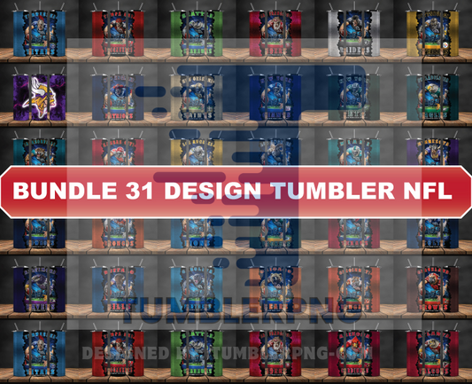 Bundle Logo Team NFL Tumbler Wrap, Bundle Sport Tumbler 33