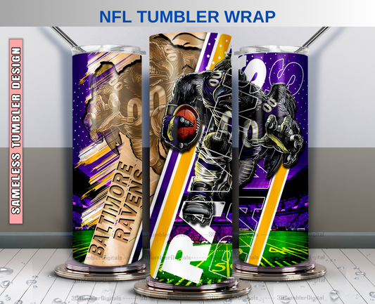 Ravens Tumbler Wrap , Nfl Wood Mascot Tumbler Wrap, Nfl Mascot Tumbler 34