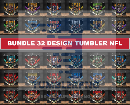 Bundle Logo Team NFL Tumbler Wrap, Bundle Sport Tumbler 34