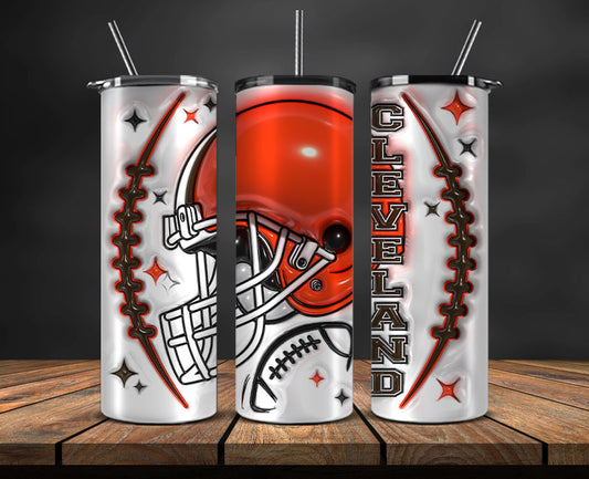 Cleveland Browns Inflated Puffy Tumbler Wraps , Nfl Tumbler Png 35