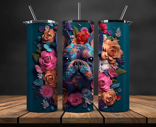 3D Flowers Tumbler Wrap, 3D Floral Sublimation Tumbler Design , 3D Tumbler Wrap,Instant Digital Download PNG 36