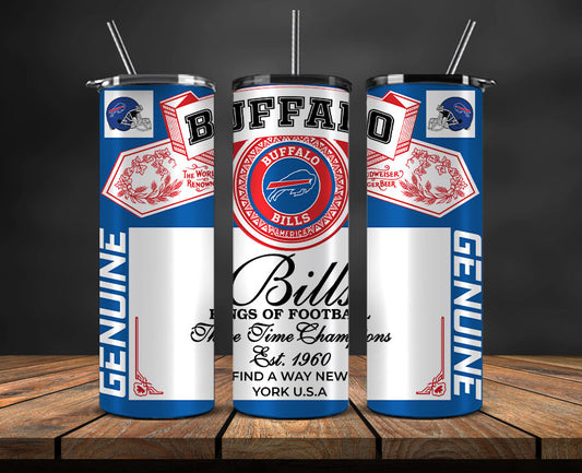 Buffalo Bills Tumbler Wrap,Vintage Budweise Tumbler Wrap DS 36