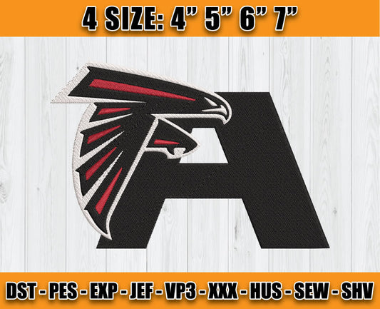Atlanta Falcons Embroidery, NFL Falcons Embroidery, NFL Machine Embroidery Digital 37