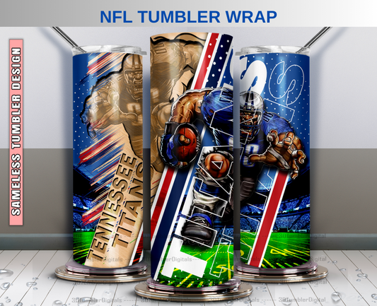Titans Tumbler Wrap , Nfl Wood Mascot Tumbler Wrap, Nfl Mascot Tumbler 38