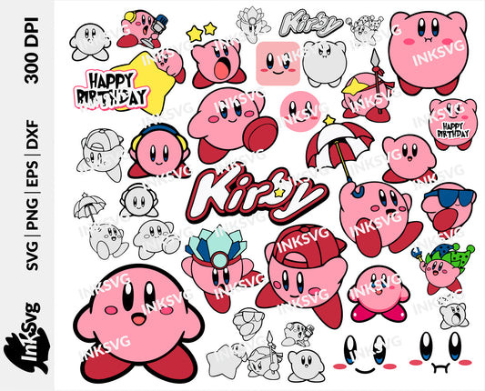 Kirby Svg Bundle, Bundle Cartoon Svg 38
