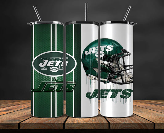 New York Jets Tumbler Wrap, NFL Logo Tumbler Png, NFL Design Png-38