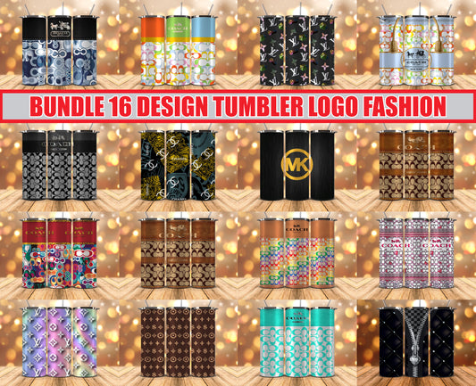 Bundle Logo Fashion Luxury Tumbler Wrap, Full Tumbler Wrap, Tumblers Designs Skinny Straight & Tapered Png 39