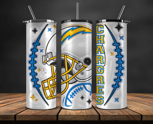 Los Angeles Chargers Inflated Puffy Tumbler Wraps , Nfl Tumbler Png 39
