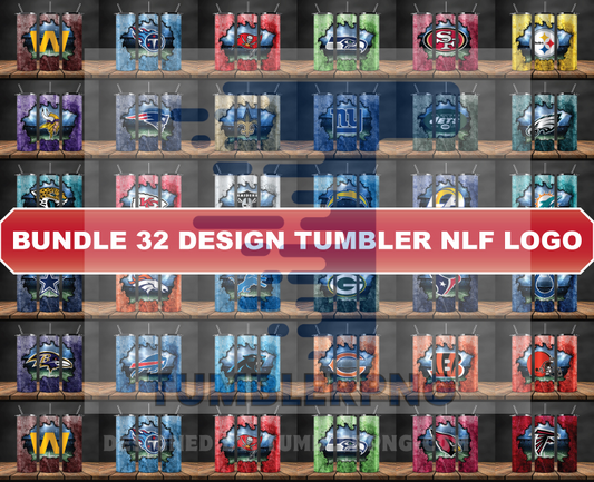 Bundle Logo Team NFL Tumbler Wrap, Bundle Sport Tumbler 39
