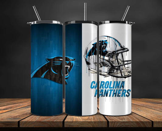Carolina Panthers Tumbler Wrap, NFL Logo Tumbler Png, NFL Design Png-03