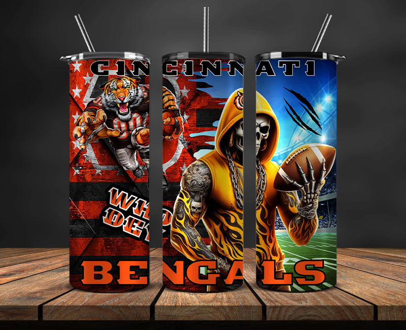 Cincinnati Bengals Tumbler, Bengals Logo, Mascot Football Png 03