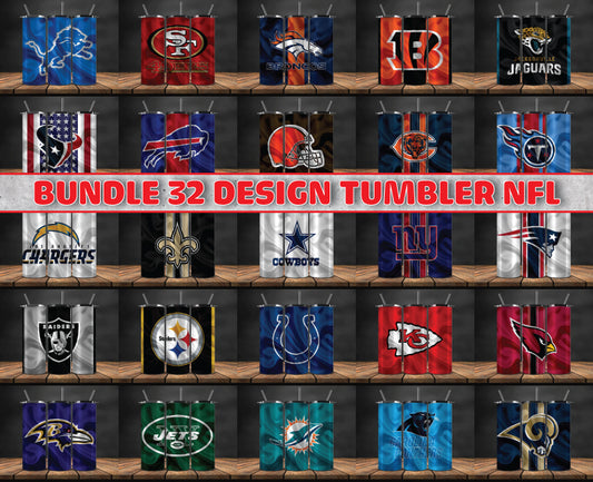 Bundle NFL  Logo Tumbler Wrap, Bundle Sport Tumbler 85