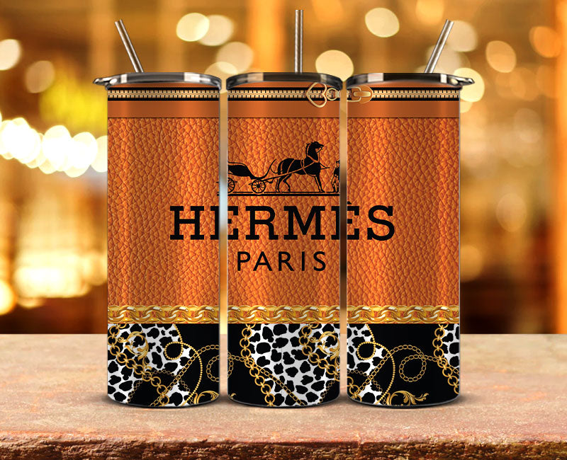 Hermes  Tumbler Wrap, Hermes Tumbler Png, Hermes Logo,Luxury Logo Brand 03