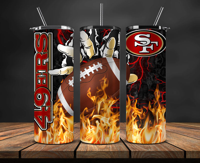 San Francisco 49ers Tumbler Wrap, Fire Hand Tumbler Wrap DS 03