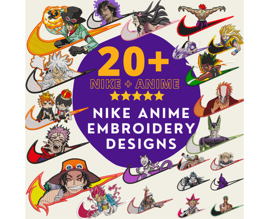 20 N IKE x Anime Embroidery Design Bundle, Anime Embroidery Bundles 03