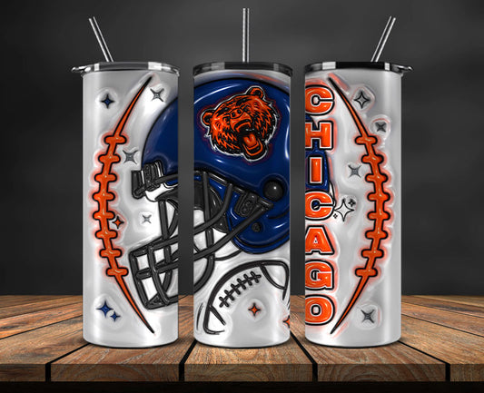 Chicago Bears Inflated Puffy Tumbler Wraps , Nfl Tumbler Png 40