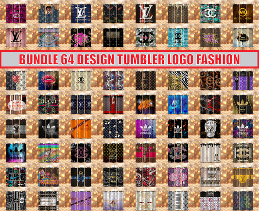 Bundle Logo Fashion Luxury Tumbler Wrap, Full Tumbler Wrap, Tumblers Designs Skinny Straight & Tapered Png 41